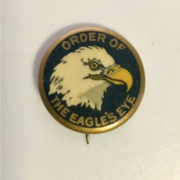 Antique Rare Early 1900’s Fraternal Order Of The Eagle’s Back Pin - Picture 3 of 5